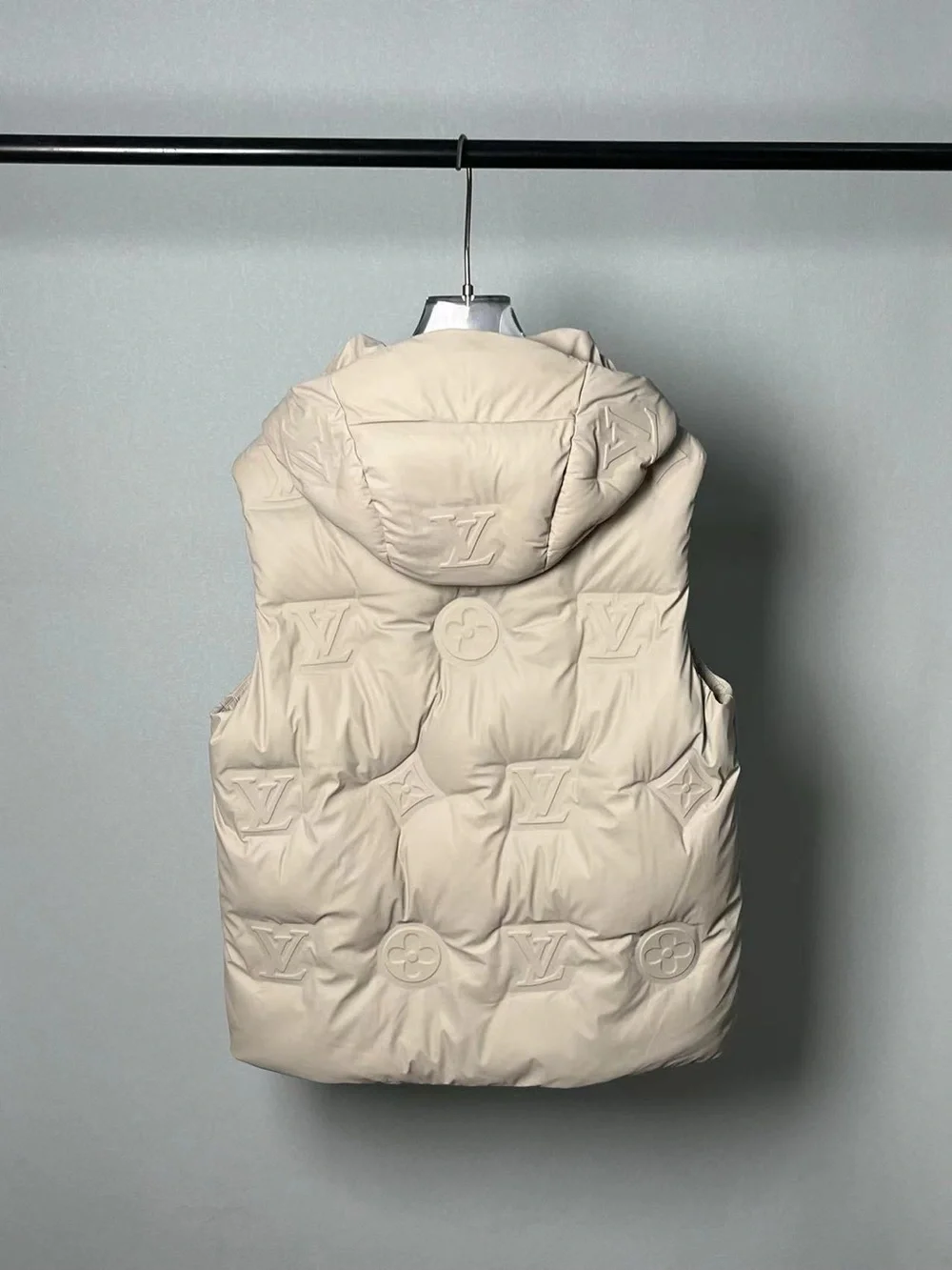 Louis Vuitton Cream Quilted Monogram Hooded Puffer Vest🦋